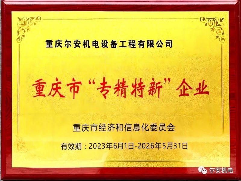 Won the honor of "Chongqing "Specialized, Proficient and New" Enterprise" again